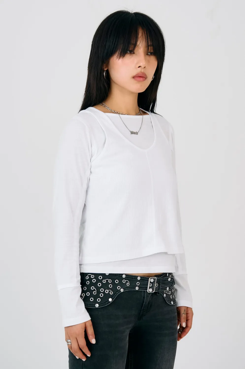 The Ragged Priest Troop Double Layer top hvid