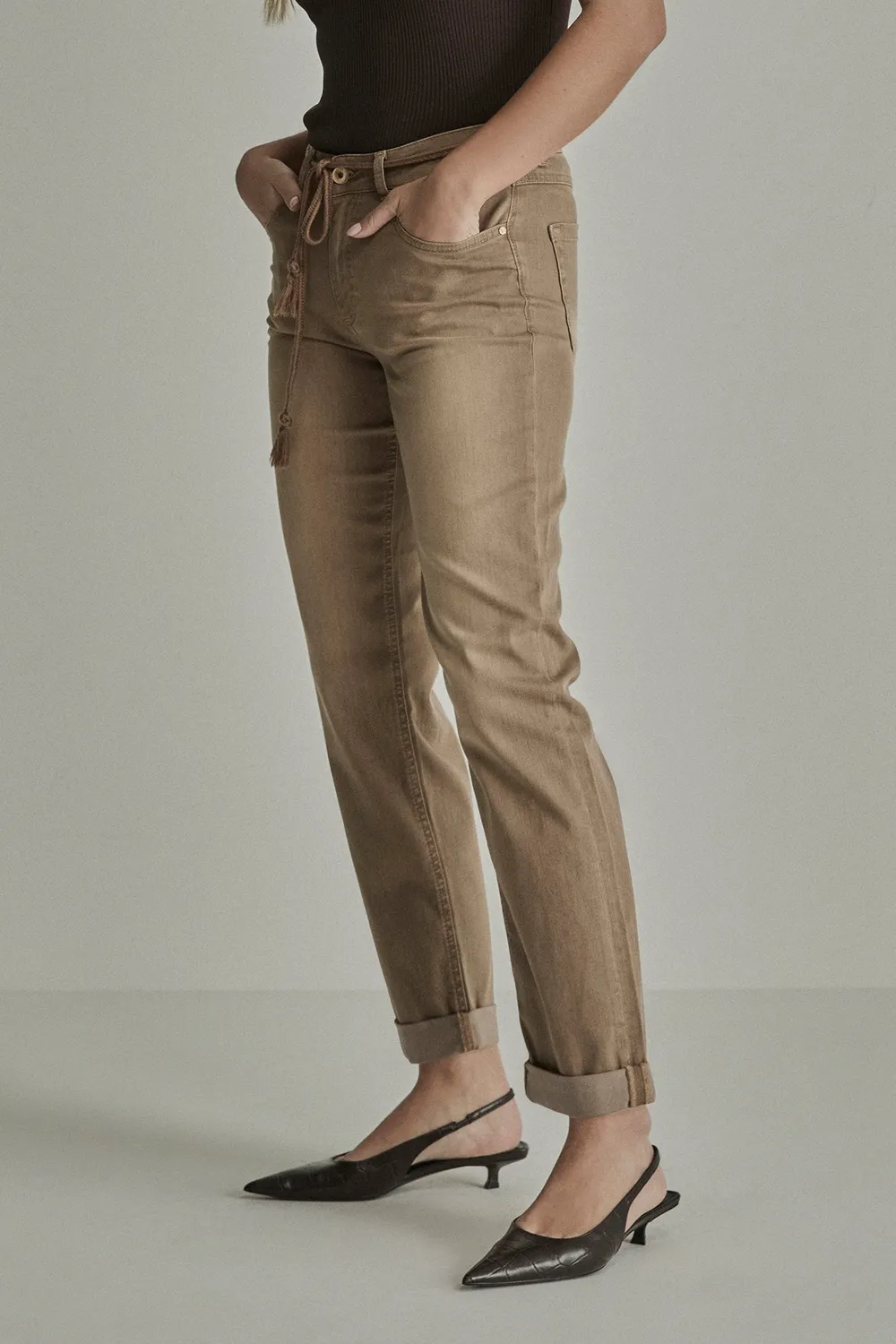 Para Mi Vintage Denim Bobby jeans Camel loose