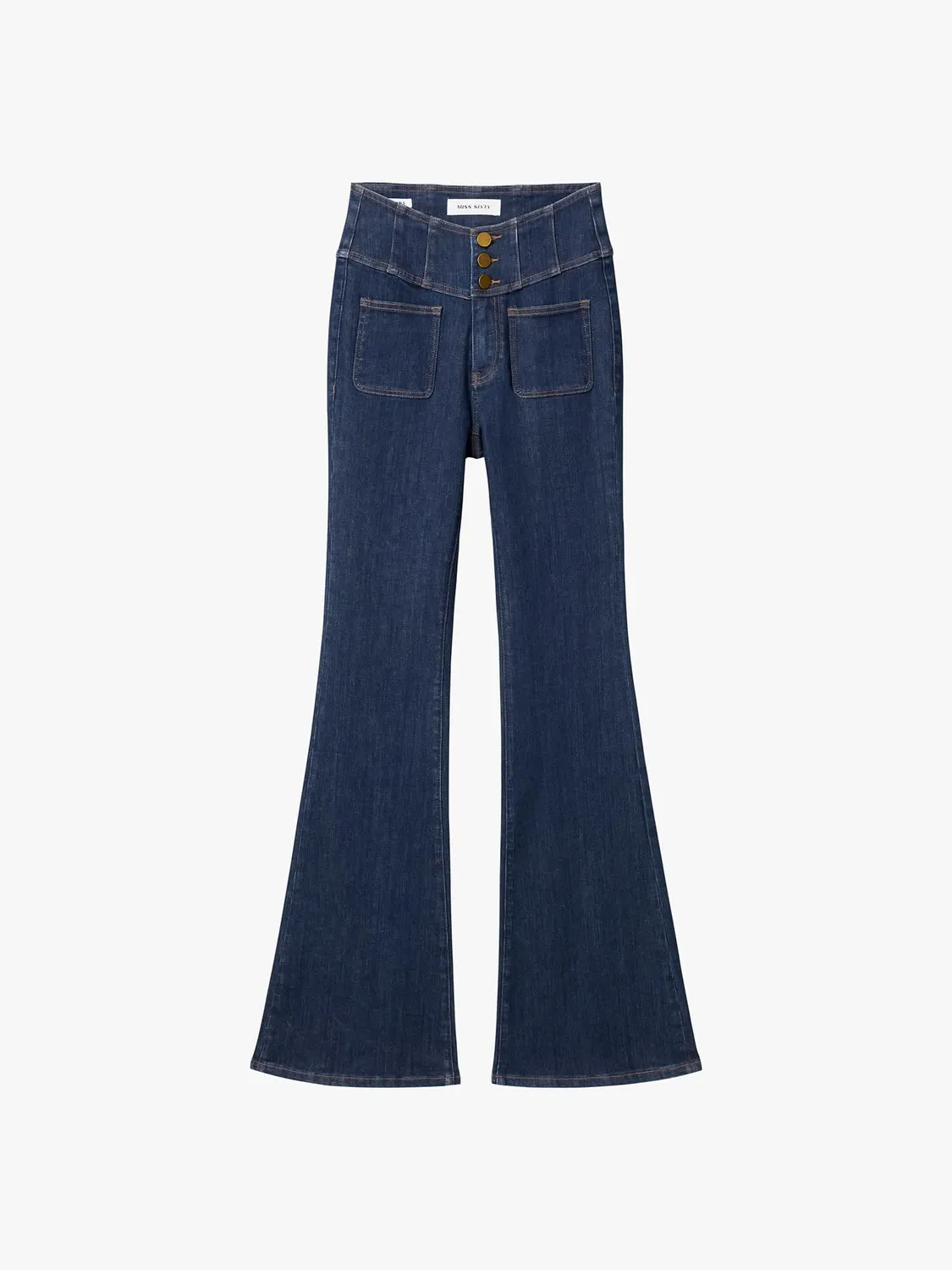 Miss Sixty Glenda Plus 5 flare jeans mørkeblå stretch