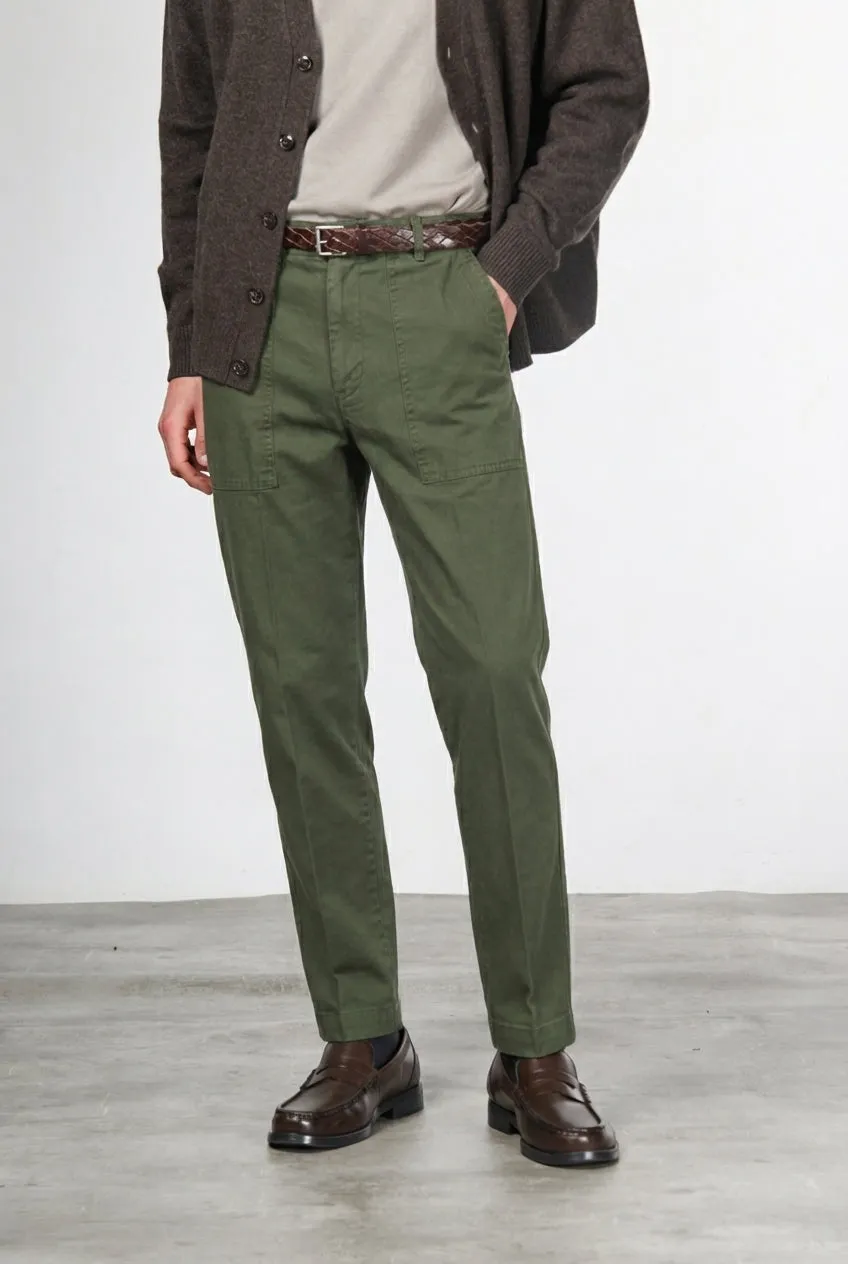 Mason's Prescott chinobukser mørkegrøn relaxed fit