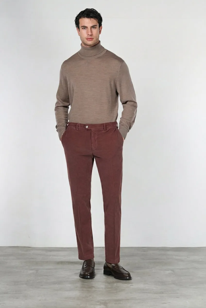 Mason's New York chinobukser bordeaux fløjl regular fit